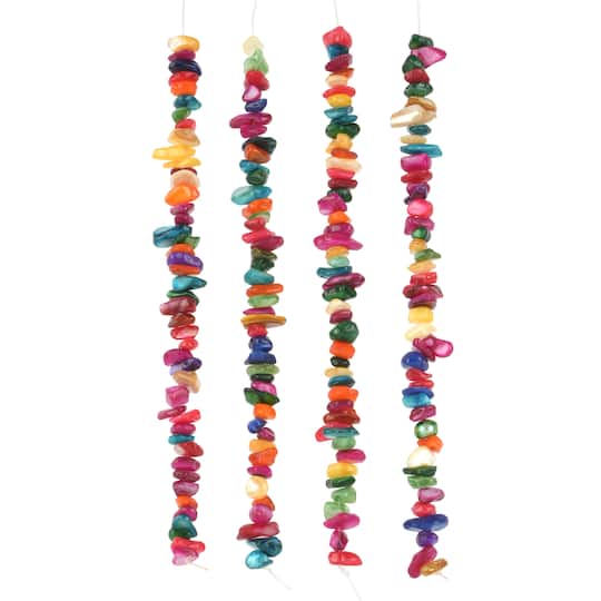 12 Pack: Dyed Shell Chip Bead Mix by Bead Landing™